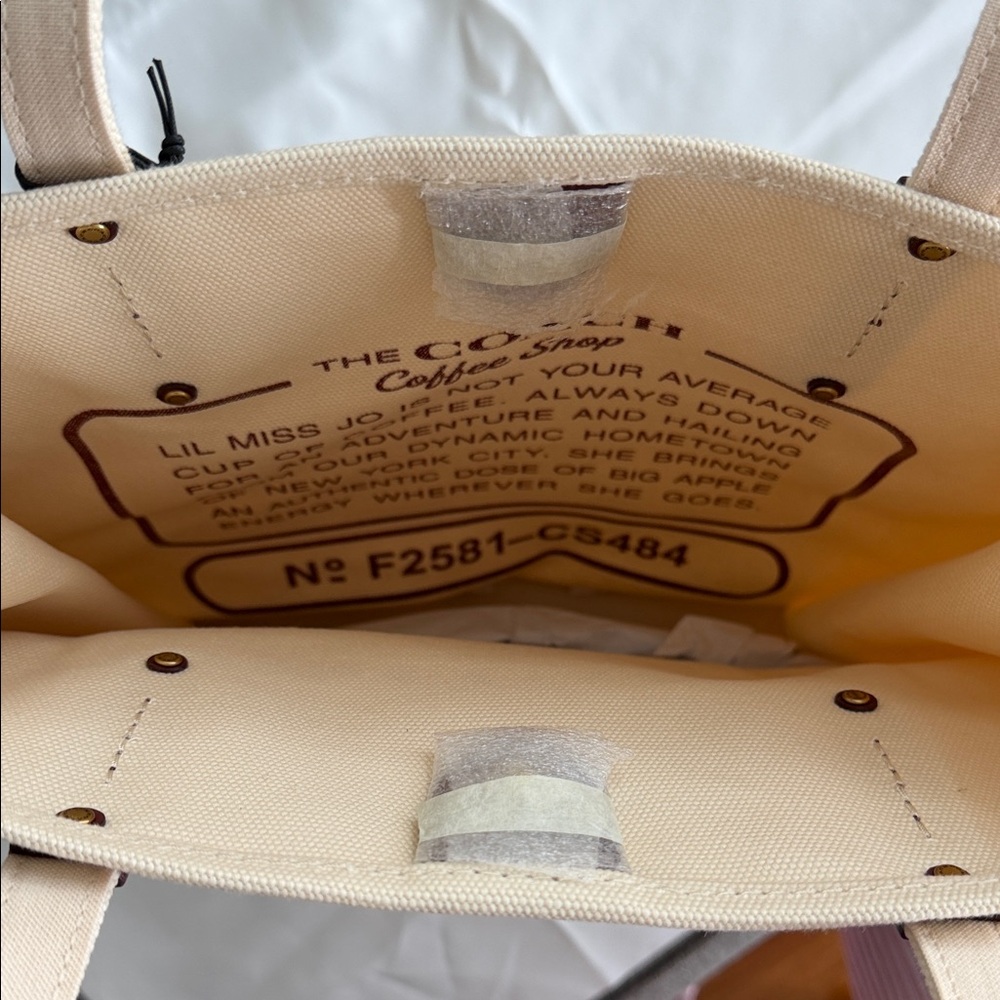 COACH EXCLUSIVE COFFEE SHOP TOTE - Picture 3 of 4